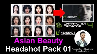 Asian Beauty Headshot Pack 01 - Character Creator 4 - High Quality Headshot Photo - Shared