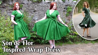 Making a Linen Wrap Dress | Cottage Core Inspired