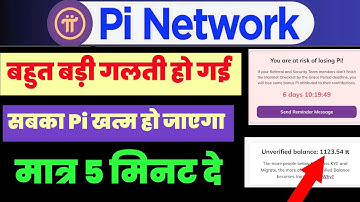 You Are At Risk Of Losing Pi | Pi Network Problem | Pi Network New Update Today