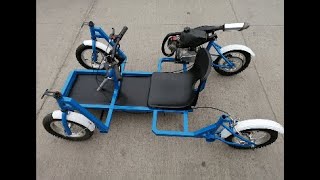 2  bicycle to get a go  kart at home