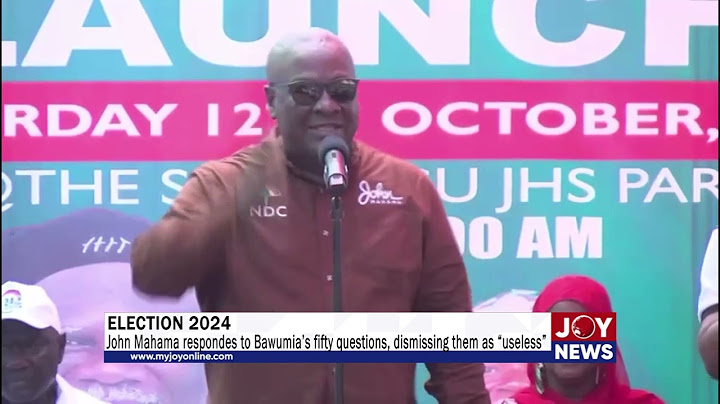 Election 2024: John Mahama responds to Bawumia’s fifty questions, dismissing them as “useless”.