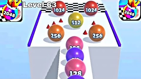 Ball Merge 2048 - All Levels Ball Gameplay Android, iOS ( Level 61 - 65 )
