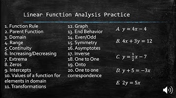 Linear Functions and Constant Functions Analysis