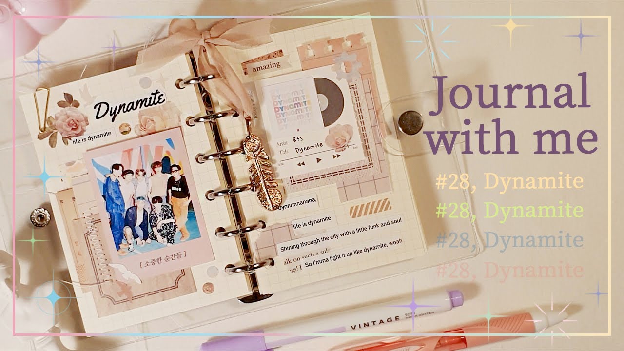 [같이다꾸해요] Journal with me #28 / BTS-DYNAMITE 다꾸 / 감성다꾸 - YouTube