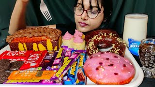 Eating Chocolate, Cake, Donuts, Oreo | Chocolate Feast | Messy Eating | Big Bites