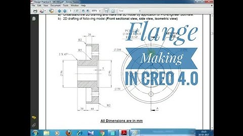 Flange making in Creo 4.0/Pro E || Full video || Arpan Paul
