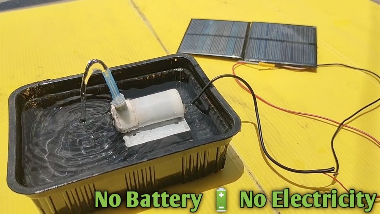 How To Make Mini Solar Water PumpMini Solar Water Fountain Homemade