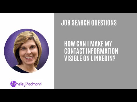 How Do You Make Your Contact Information Visible On LinkedIn?