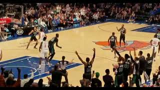Tacko Fall First NBA Basket Boston Celtics vs New York Knicks @ Madison Square Garden 2019