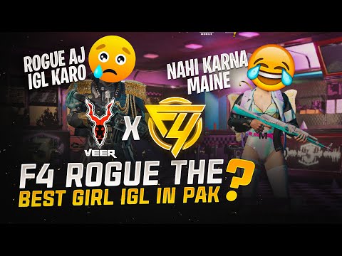 VEER PLAYING UNDER A GIRL IGL! IS F4 ROGUE THE BEST GIRL IGL IN PAK? VEER x F4 | Erangle Domination