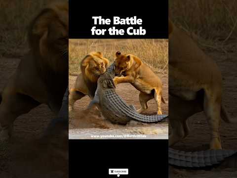 Lion vs Crocodile ‼️ The Wild Doesn't Forgive Again #lion #crocodile