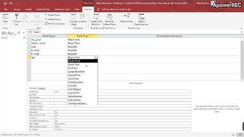 Cara membuat Tabel, Query, Form, Report melalui Mc Access
