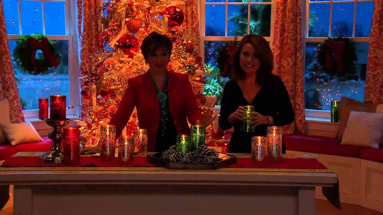 Luminara 8" Mercury Glass Flameless Candle with Timer with Carolyn