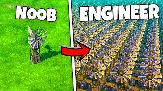 Using 7,269 WINDMILLS for UNLIMITED POWER... Timberborn!