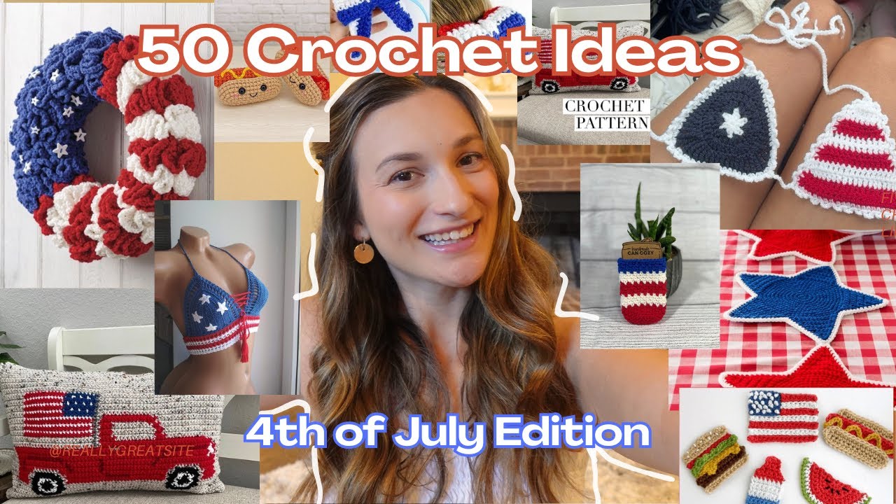 Crochet Ideas for 4th of July | FREE CROCHET PATTERNS (beginner friendly)