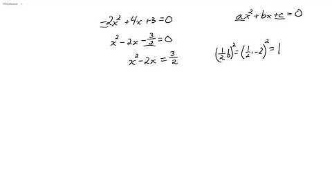 Solve each equation by completing the square. -2 x^2+4 x+3=0