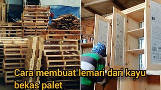 membuat lemari dari kayu jati Belanda bekas palet