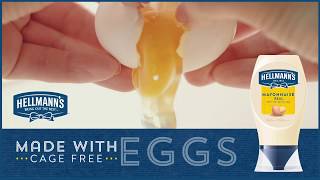 Hellmann's, the world's No. 1 mayonnaise, is 100% committed to cage free eggs!