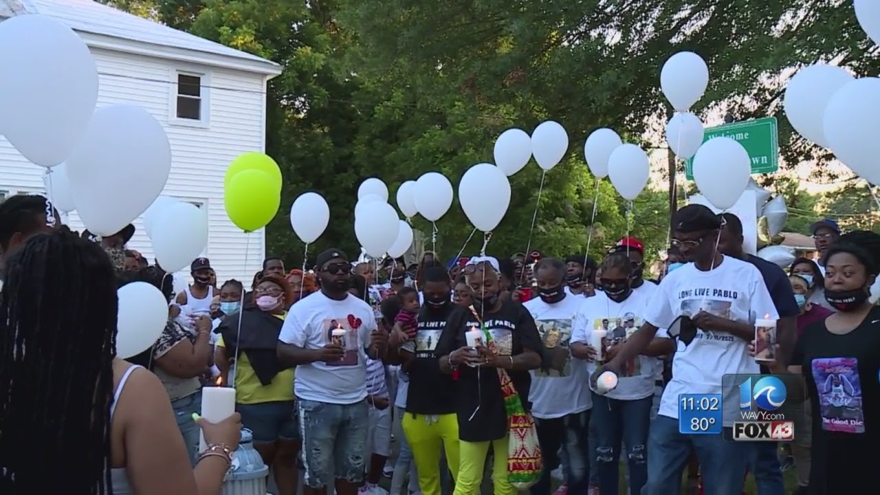 Community holds memorial for Suffolk man killed in shooting - YouTube