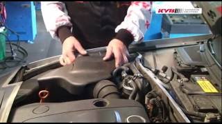Audi A4 8D - FRONT - Передние амортизаторы KYB установка Audi A4 8D - FRONT - Передние амортизаторы KYB установка