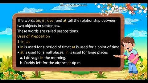 Class 5: Prepositions