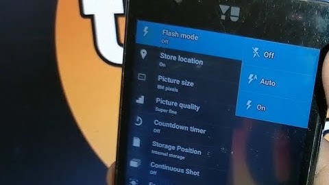 how to enable flash on camera in yu yunique yu4711 !! how to disable flash mode on camera
