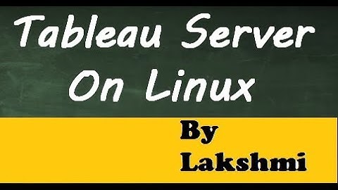 Installing Tableau Server 10.5 on Linux
