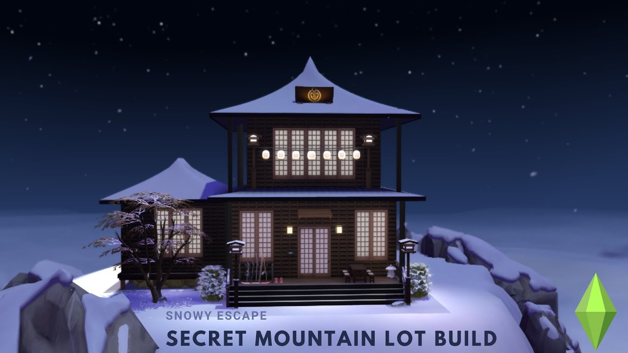 Building on Mt Komorebi! SECRET LOT! Sims 4 Snowy Escape Canteatbread YouTube