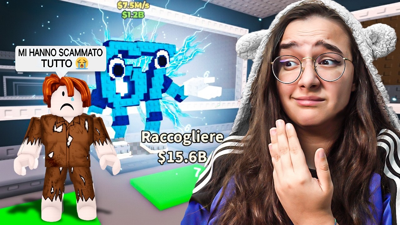 Gli hanno scammato tutti i brainrot su roblox e l'ho aiuto aiuto.