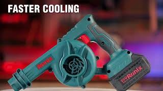 Sopladora Aspiradora de Aire 20V 4Ah Inalámbrica Industrial RONIX 8611