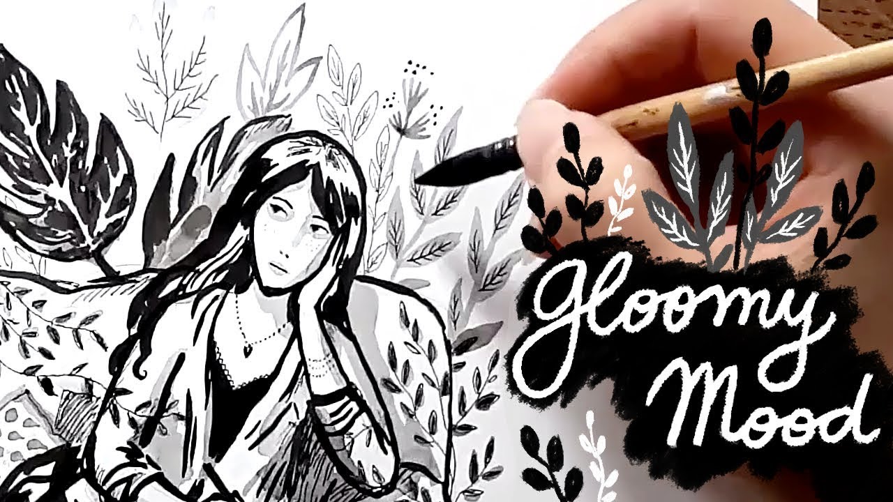 Melancholic drawings to match the music (Donna Summer cover)