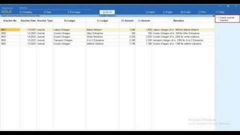 Tally Add On : Import Journal Voucher From Excel to Tally in TallyPrime software.