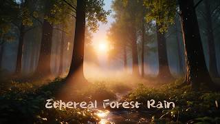 Rainy Forest Atmosphere 🌧 Ethereal Ambient Soundscape for Relaxing, Focus, and Sleep (3.5 Hours)