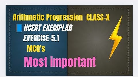 📘 Arithmetic Progressions (A.P) - Class 10 | NCERT Exemplar | Exercise 5.1 | MCQs Solved | Chapter 5