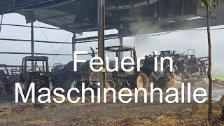Feuer In Einer Landwirtschaftlichen Maschienen Lagerhalle In Entringen - Ammerbuch