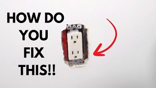 how to fix a sunken electrical outlet | why the easy way is illegal