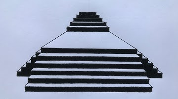 How to Draw a Staircase in 1-Point Perspective