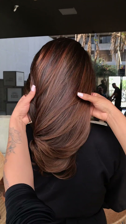 Marrom acobreado #mechas #hairstyle #tiktok #cabelo #cabeleira #hair #hairbrasil #haircutting