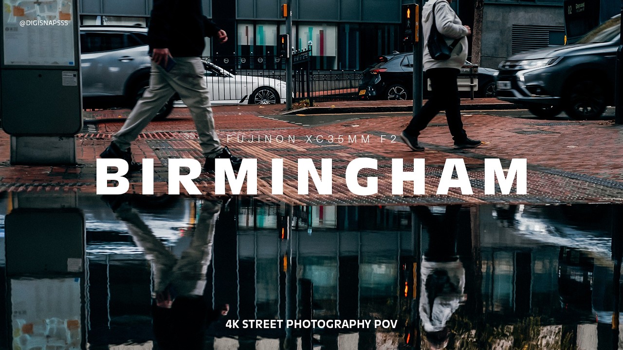 Уличная фотография от первого лица в Бирмингеме | Кадрирование, отражения и сырая погода