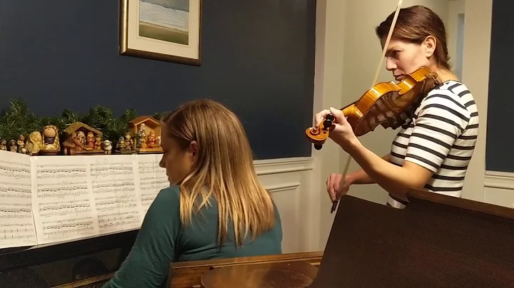 Jennifer and friend play o come, o come Emmanuel