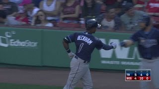 TB@BOS: Beckham connects for his first homer of 2017