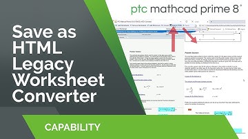 Save as HTML Converter | Mathcad Prime 8