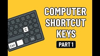 💡 Shortcut Keys for Daily Use | Boost Your Speed on Laptop/PC! || PART 1