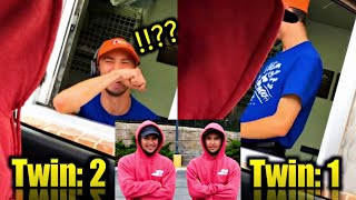Twin DRIVE THRU Prank! | Their Reactions are Priceless!
