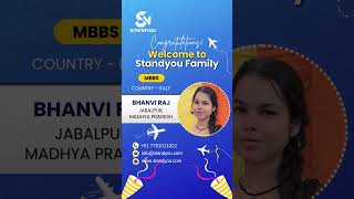 Congratulations 🎊 Bhanvi Raj on your onboarding at Standyou for MBBS in Italy! #scholorship #mbbs