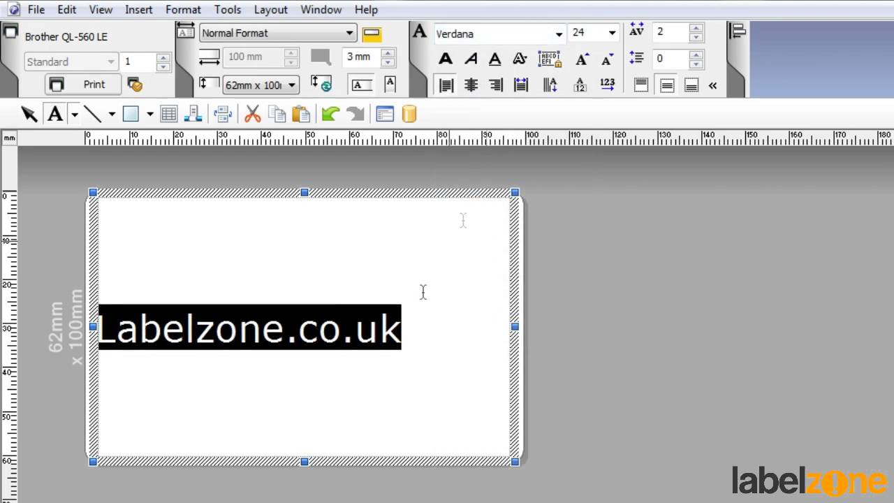 Brother PTouch Editor Tutorial How to Making a Textbox YouTube