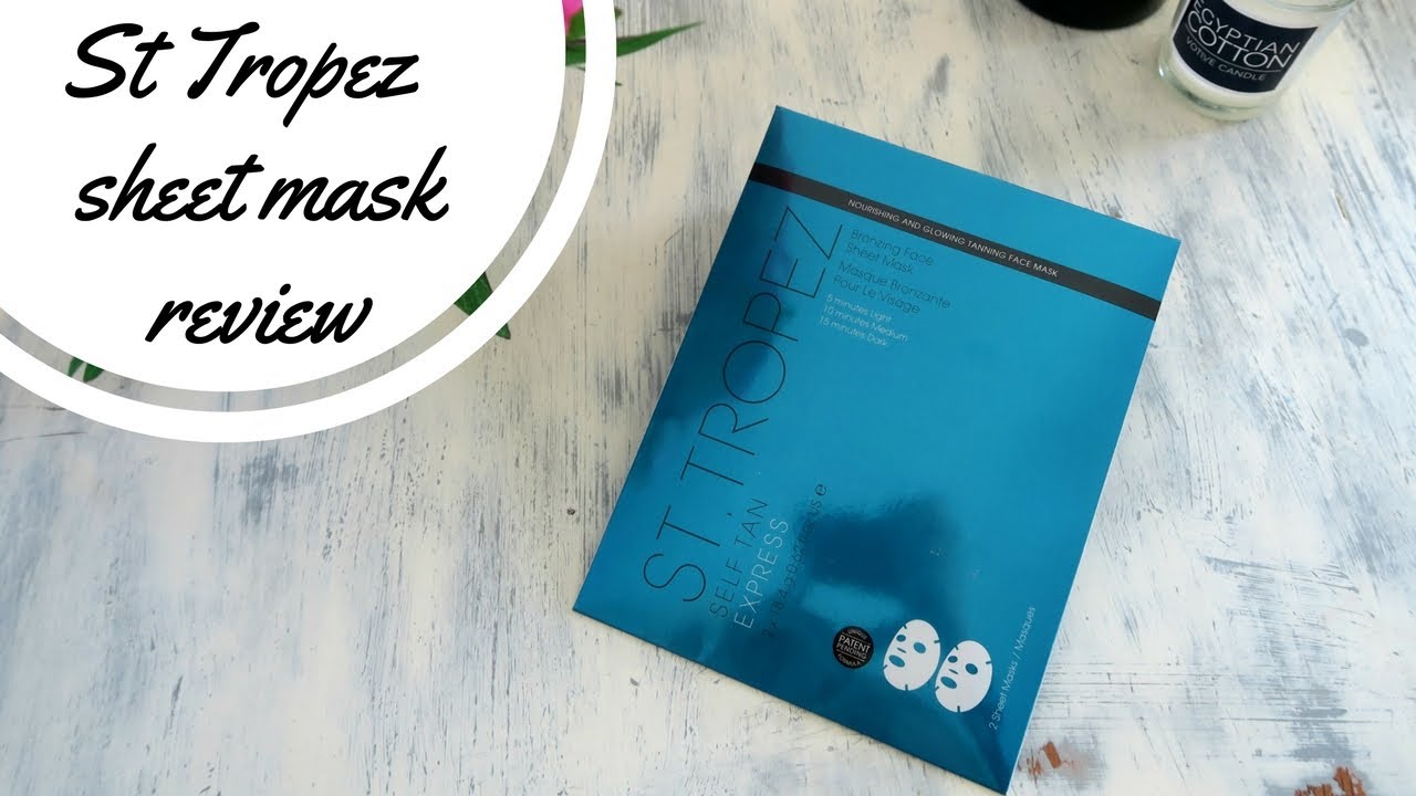 ST.TROPEZ SELF TAN EXPRESS BRONZING FACE SHEET MASK REVIEW // TRY ON // FIRST IMPRESSIONS