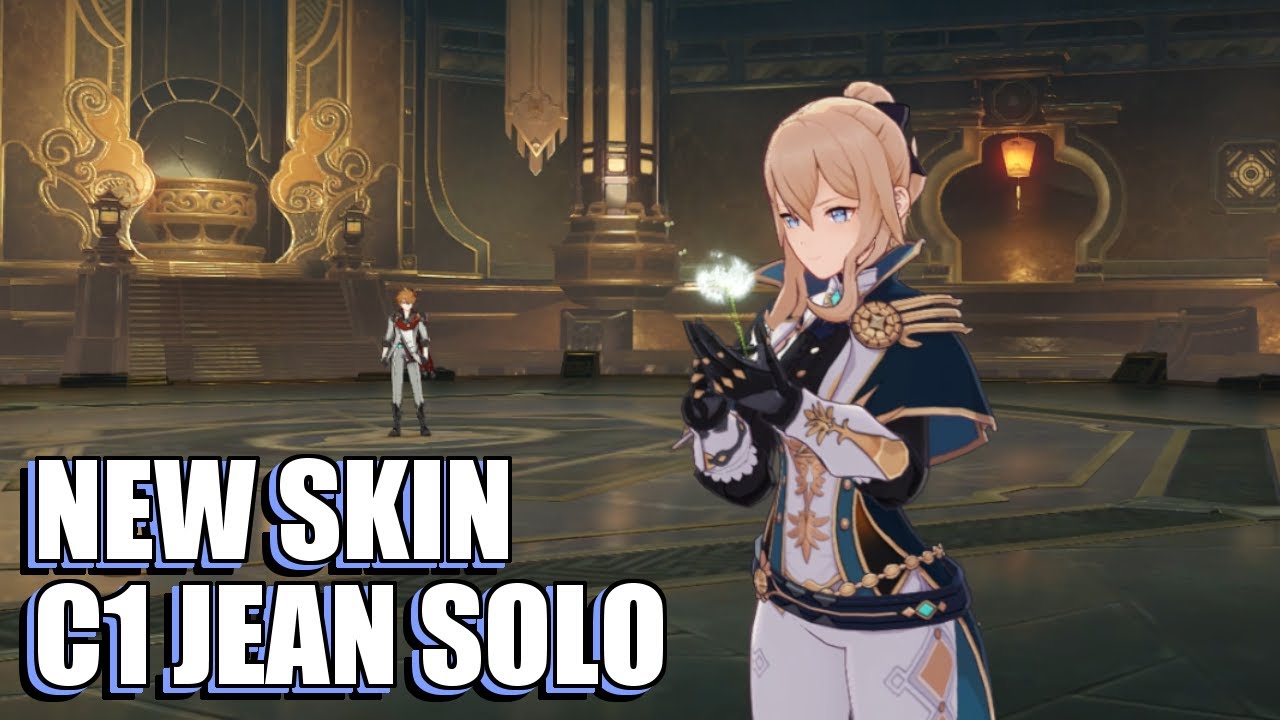 NEW JEAN SKIN! C1 Solo Showcase vs Childe No Damage - 4p Shimenawa, Gunhildr's Legacy