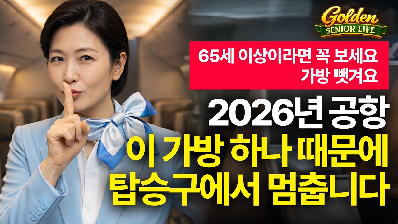 65세 이상이면 꼭 보세요. 2026년 공항 이 가방 하나 때문에 탑승구에서 멈춥니다.