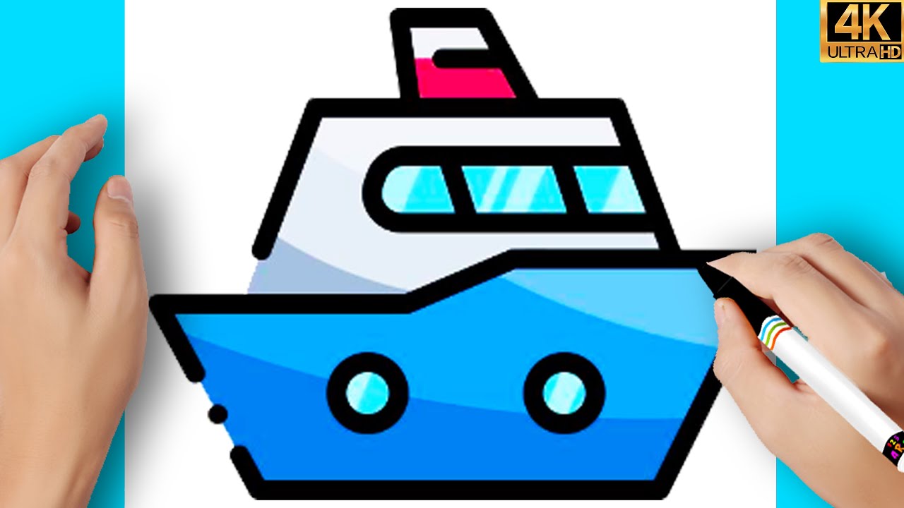 очень просто !! Как нарисовать корабль — Симпатичный рисунок корабля — Легкие рисунки